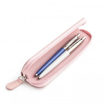 Parker Jotter Originals Blue ir Pearl Tušinukų dovanų rinkinys su rožiniu dėklu