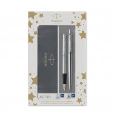 Parker Rinkinys: Plunksnakotis + Tušinukas Jotter Stainless Steel CT - 2093258