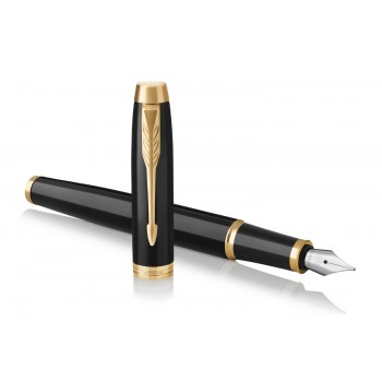 Parker IM juodo tušinuko rinkinys su eko odos sąsiuviniu ir krepšiu Dovana tėčiui