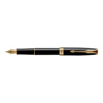 Parker Sonnet Black Lacquer GT plunksnakotis (M)